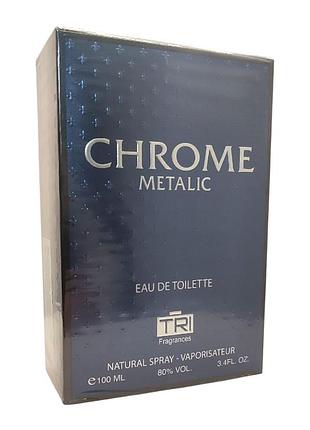 Туалетная вода мужская tri man chrome metalic edt 100 мл.