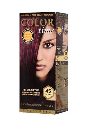 Краска для волос color time 45 вишня