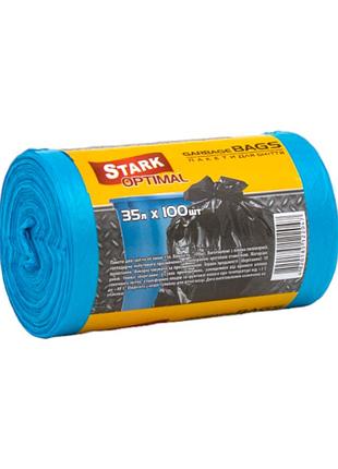 Пакеты для мусора 35 х 100 stark крепкие синие 1699