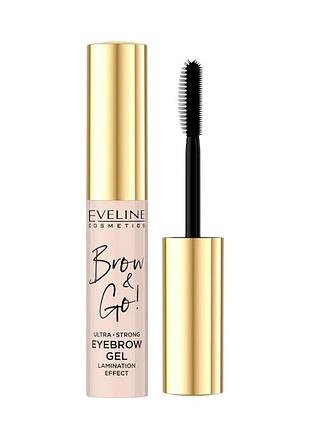 Гель для укладки бровей eveline brow & go! ультрасильная фиксация с эффектом ламинирования 6 мл 5654