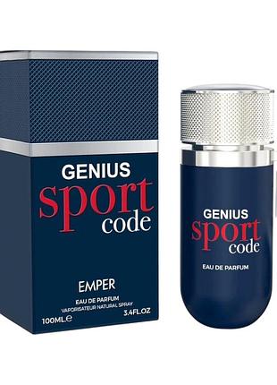 Вода туалетная мужская emper genius sport code 100 мл.