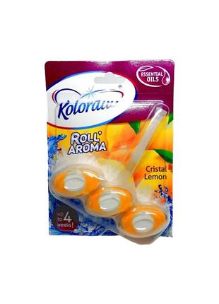 Туалетный блок для унитаза kolorado roll aroma cristal lemon лимон 51 г.