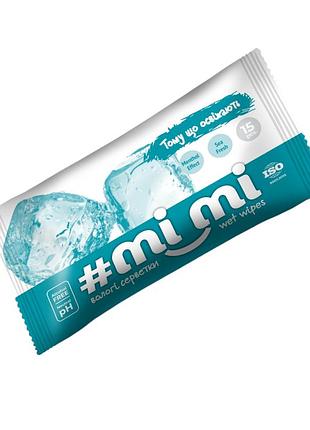 Вологі серветки mi mi освіжаючі15 шт.