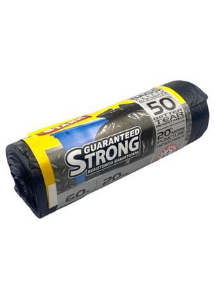 Пакеты для мусора stark 60 л 20 шт. черные 1750