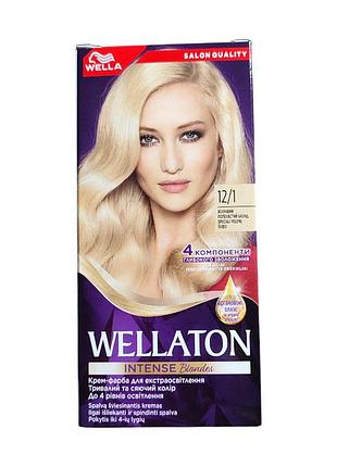 Крем-краска для волос wellaton intense 12/1 ярко- пепельный блонд 110 мл.