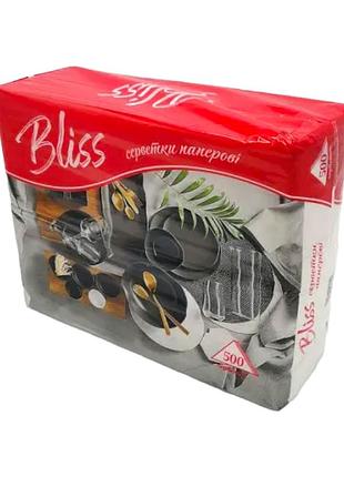 Серветки паперові bliss барні 500 шт.