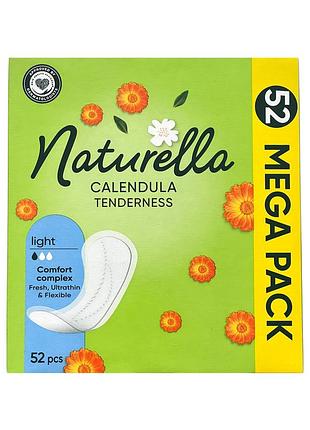 Ежедневные гигиенические прокладки naturella calendula tendeless лайт trio ароматизированные 52 шт.
