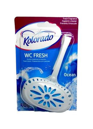 Туалетный блок для унитаза kolorado wc fresh ocean океан 40 г.