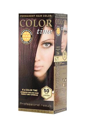 Фарба для волосся color time 50 темний махагон