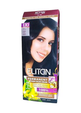 Крем-краска стойкая elitan intensive 1.10 черный бриллиант
