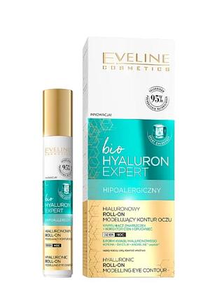 Гель проти зморшок eveline biohyaluron expert для шкіри навколо очей 15 мл