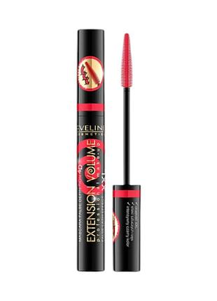 Тушь для ресниц eveline extension volume profes. make-up обьем и эффект накладных ресниц xxl 10 мл. 6033
