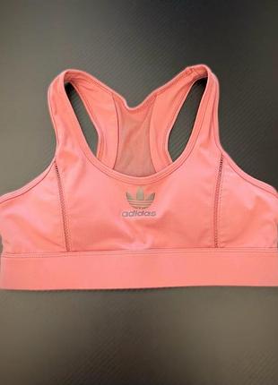Кораловий підтримуючий топ adidas