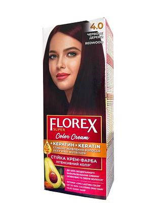 Фарба для волосся florex super 4.0 червоне дерево