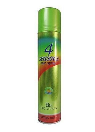 Лак для волос 4 seasons extra hold зеленый 265 мл.