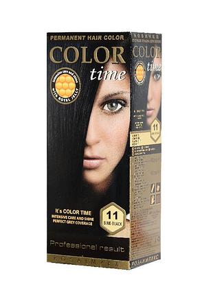 Краска для волос color time 11 сине-черний