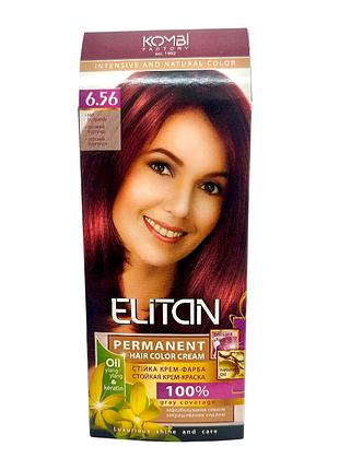 Крем-фарба стійка elitan intensive 6.56 терпкий бургунді