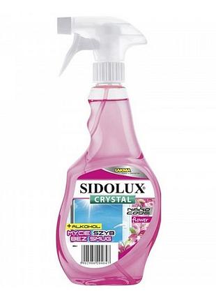 Средство для мытья стекла, стеклянных поверхностей sidolux crystal цветочное 500 мл.