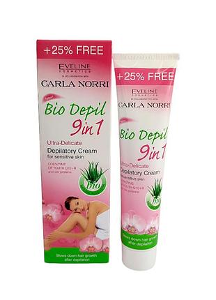 Крем для депиляции eveline cosmetics bio depil 9в1 ультра нежный 125 мл.