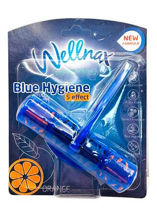 Туалетный блок для унитаза wellnax blue hygiene апельсин 50 г.