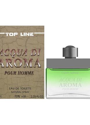 Туалетная вода мужская top line acqua di aroma 60 мл aroma perfume 1246
