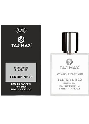 Парфюмированная вода мужская taj max 139 invinsible platinum 50 мл.