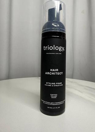 Стайлинг пенка для создания объема и структурирования волос hair architect triology 200ml