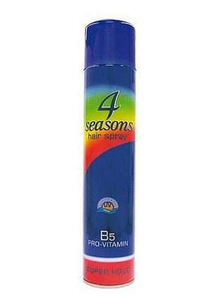 Лак для волосся 4 seasons super hold синій 265 мл.
