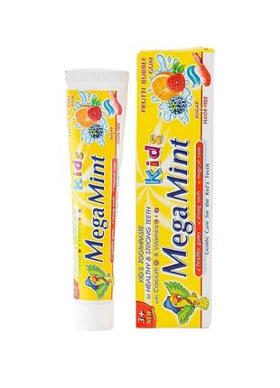 Зубна паста mega mint kids frutti bubble gum 50 мл.