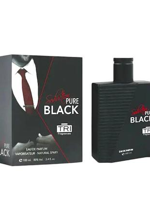 Туалетна вода tri man seduction pure black edt 100 мл.