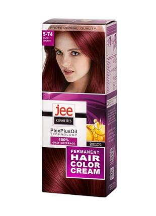Краска для волос jee cosmetics 5-74 морозная вишня 130 мл