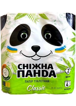 Туалетная бумага снежная панда classic 2 слоя 4 рулона