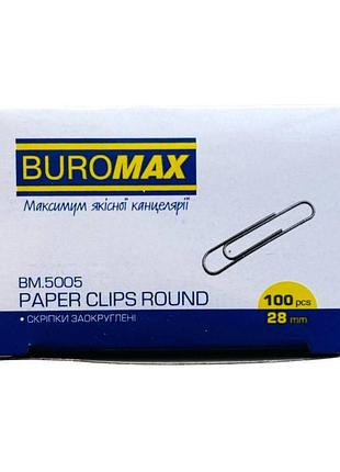 Скрепки buromax 28 мм 100 шт bm 5005
