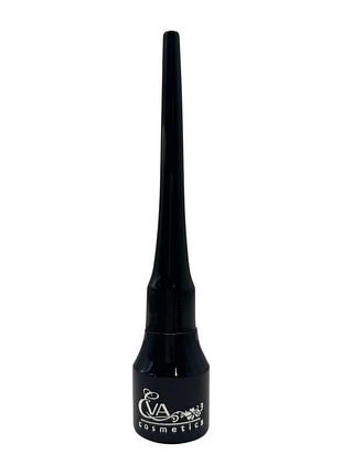 Подводка для век eva cosmetics водостойкая черная 5 мл