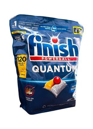 Таблетки для посудомийної машини finish powerball quantum лимон 120 шт 3352