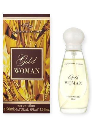 Туалетная вода женская alexander of paris gold woman 50 мл 3706