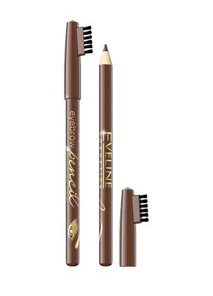 Олівець для брів eveline eyebrow pencil soft brown 1673