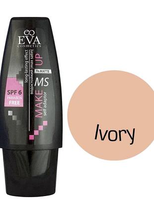 Крем тональный eva cosmetics max satin ivory слоновая кость 40 мл.