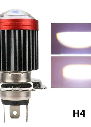 Светодиодные лампы линзы н4 mini led (лэд) 30w светодиодная лампа c линзой диод cree 3030 \ 12v комплект 2шт!