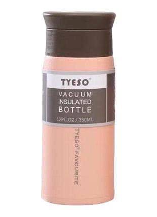 Термос, термокружка tyeso 350 мл із нержавіючої сталі pink