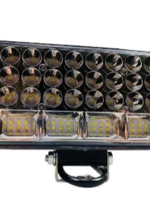 Led фара 204w 12v/24v прямоугольная 68 диодов ближний + дальний свет 6000k