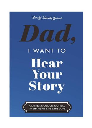 Книга блокнот для папы на английском dad, i want to hear your story оригинальный подарок папе с мягкой обложкой memory book