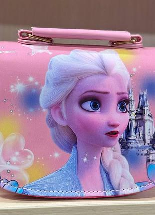 Детская сумочка elsa frozen розовая для девочки 16,5×12x7 см