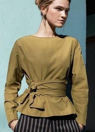 Uniqlo рубашка горчичная на запах двусторонняя