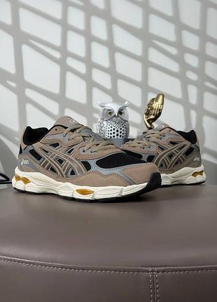💎мужские кроссовки asics gel-nyc brown grey