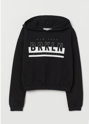 Худі h&m 170 см чорне з написом
