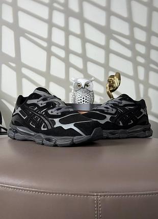 💎мужские кроссовки asics gel-nyc black grey metallic