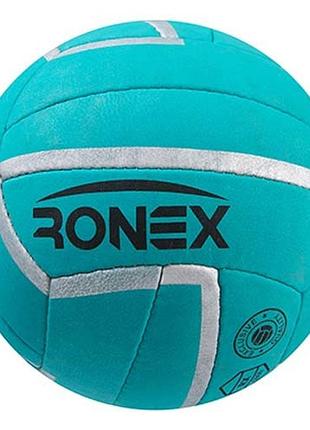 Мяч волейбольный ronex sky green cordly, rx-2408, зеленый цвет – профессиональный, легкий и прочный для игры в зале и на улице