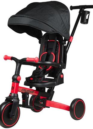 Детский трехколесный велосипед tri-cycle cruiser milano 6in1 – трансформер для роста ребенка красный
