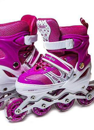 Ролики superpower pink размер 38-42